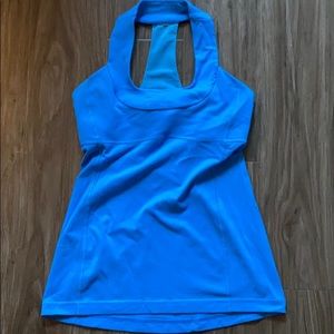 Blue Lululemon Tank Top with Shelf Bra